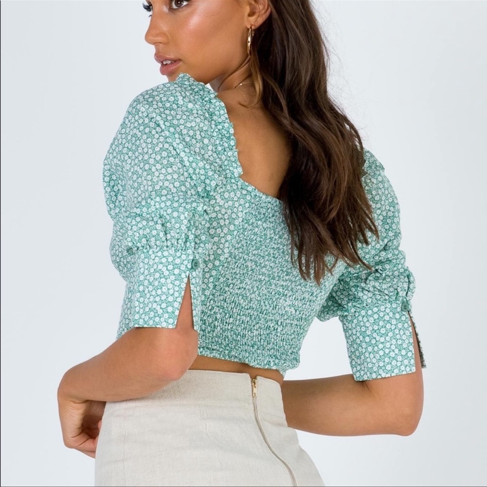 Princess Polly Green Jaida Top